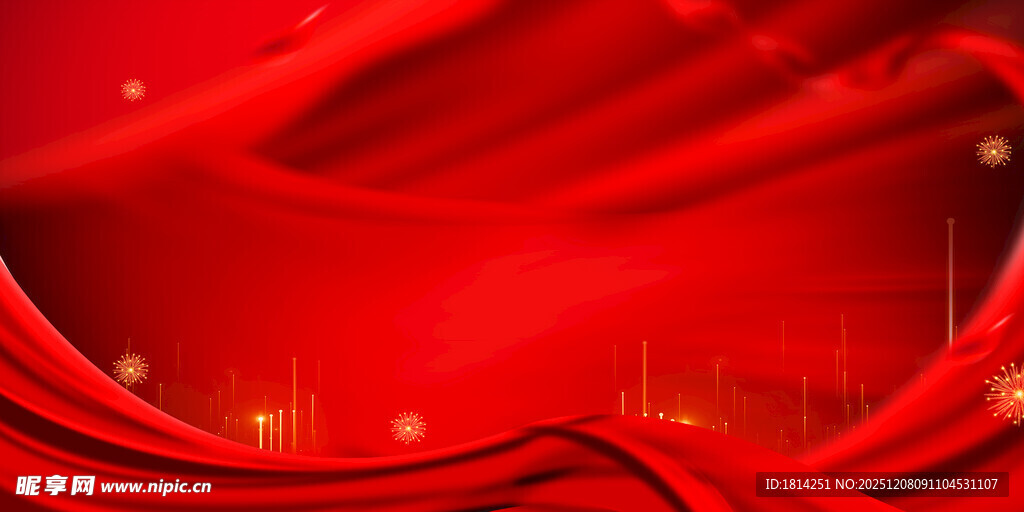 红色背景