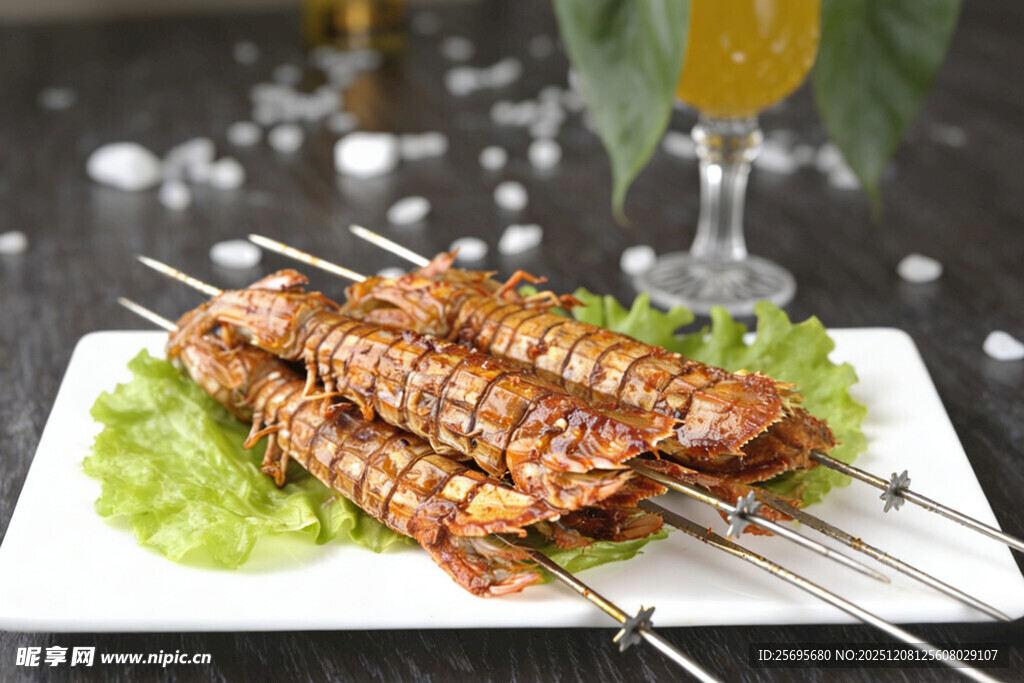 烤皮皮虾串