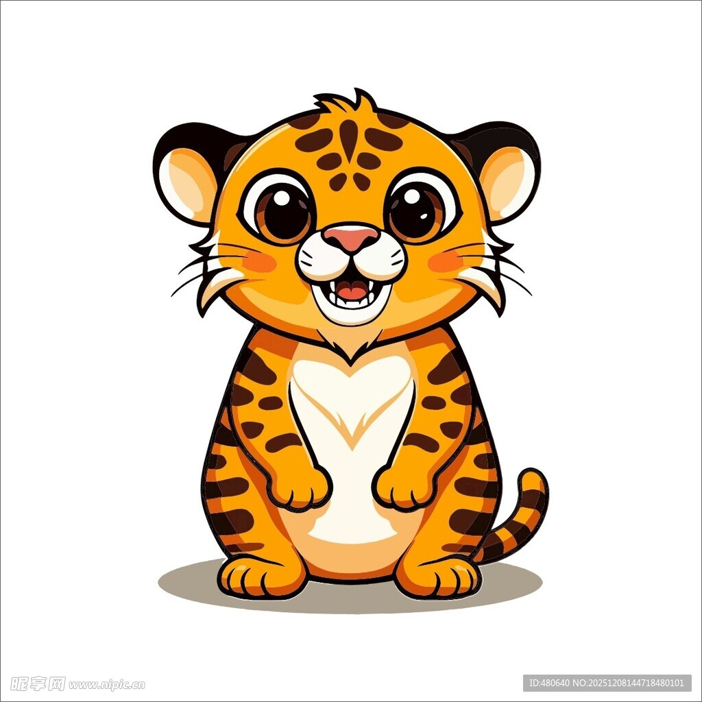 可爱卡通小老虎形象