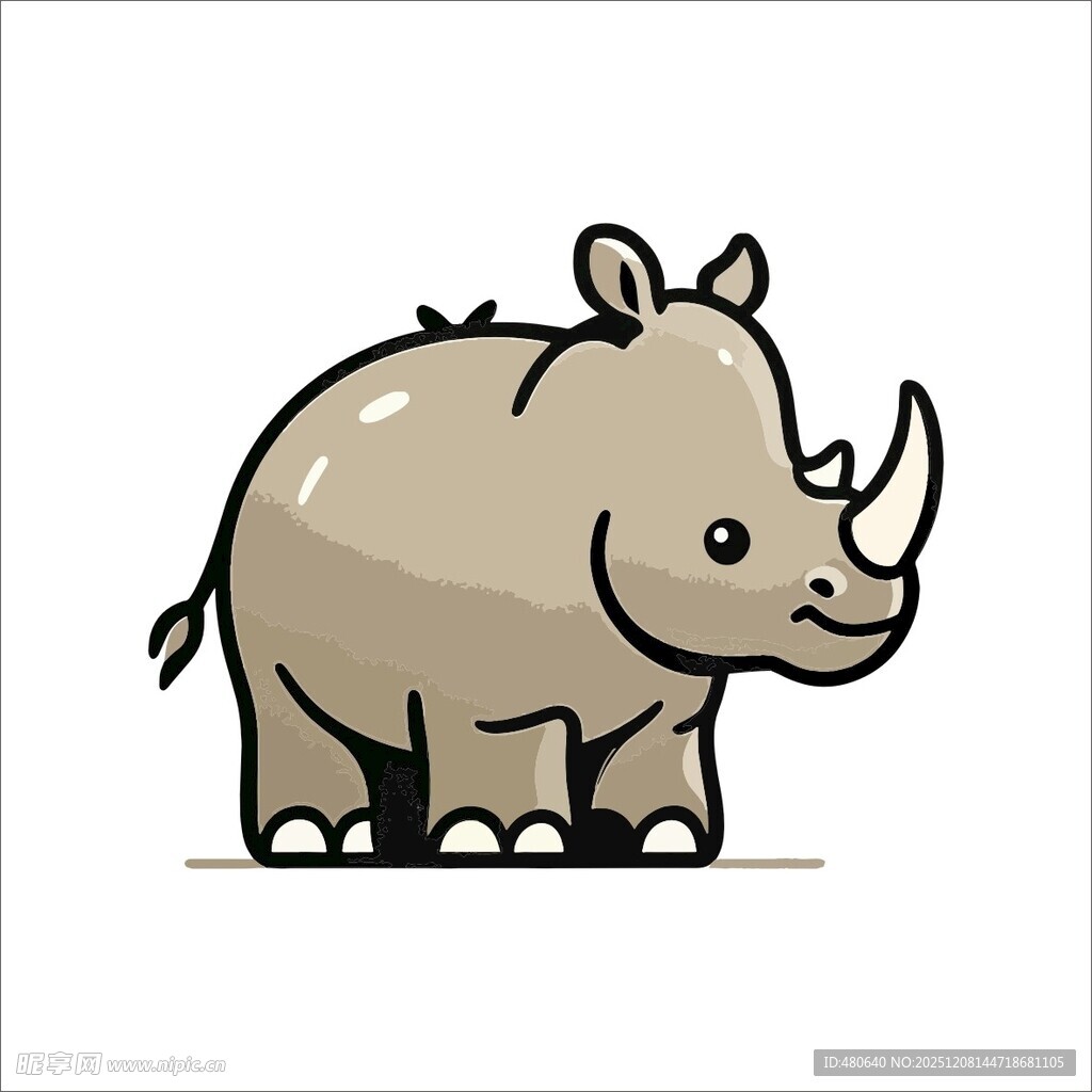 卡通犀牛形象