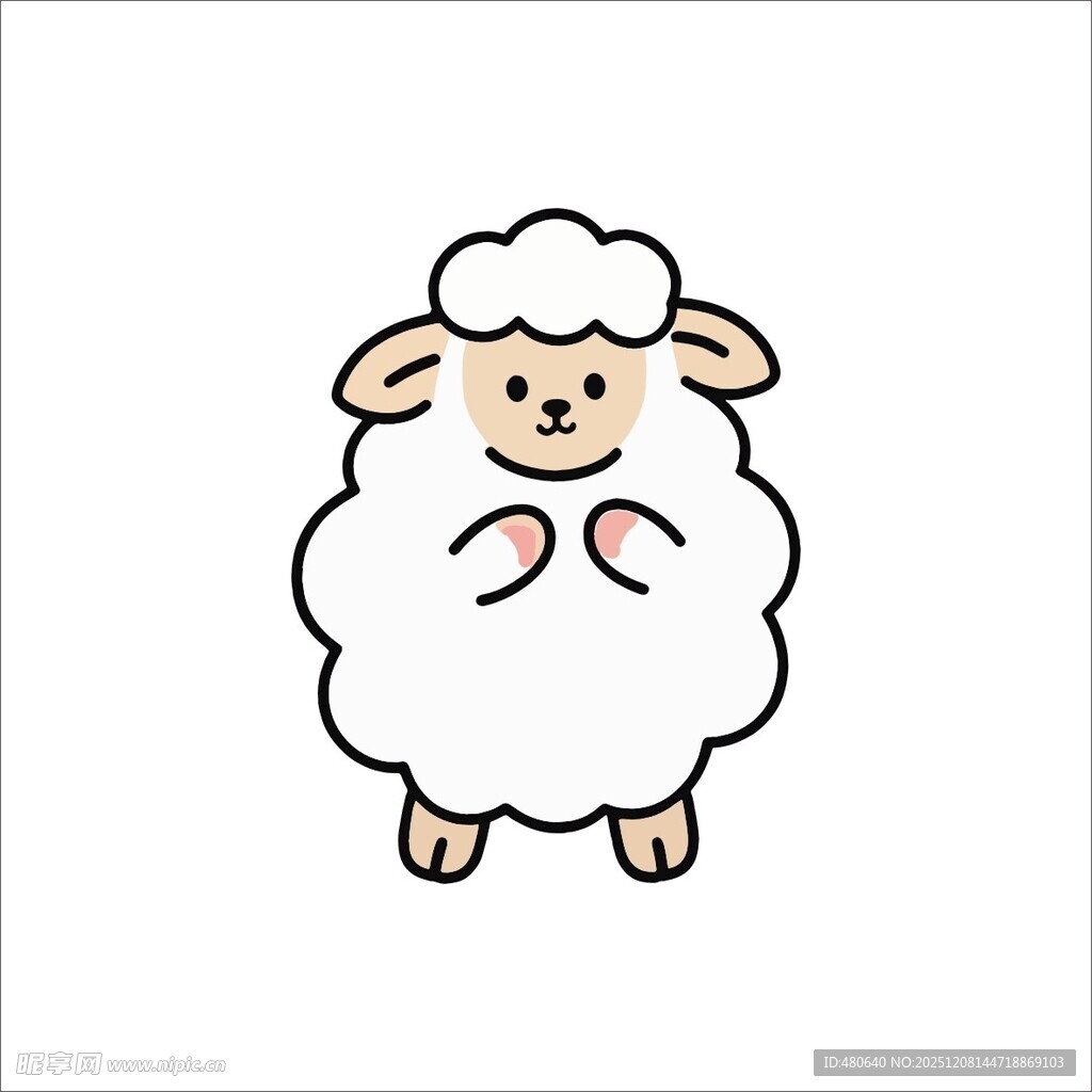 可爱小羊卡通形象