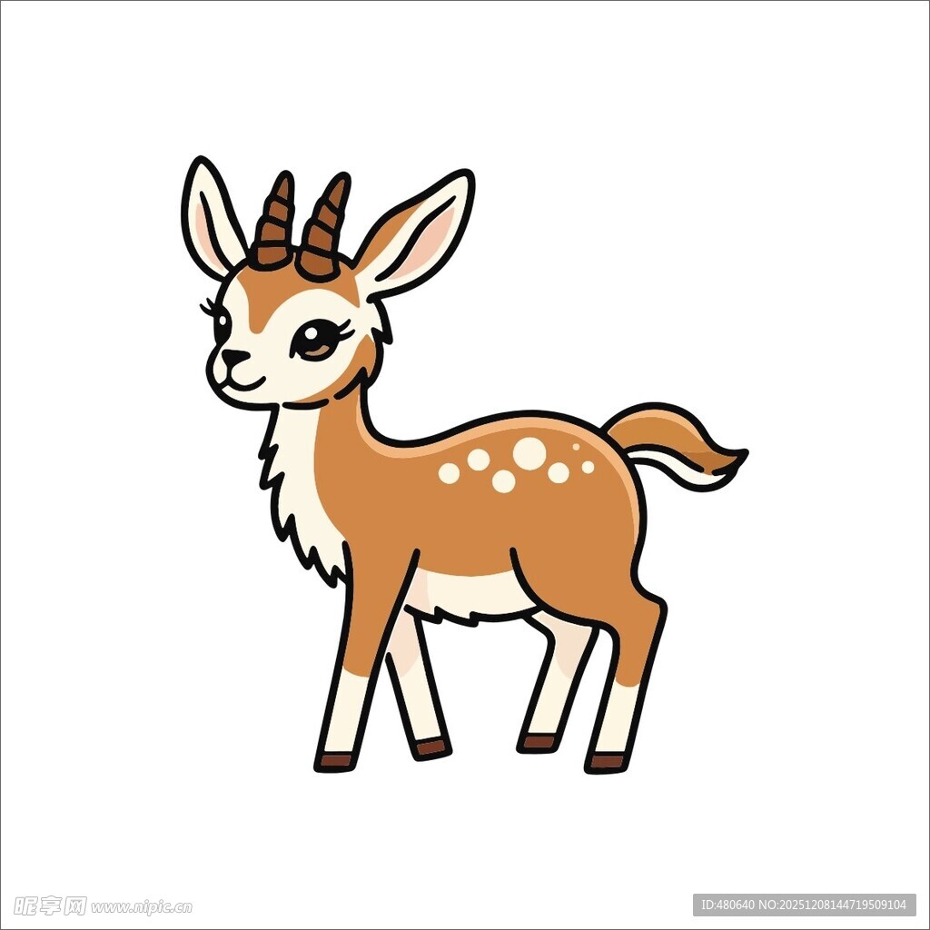 可爱小鹿卡通形象