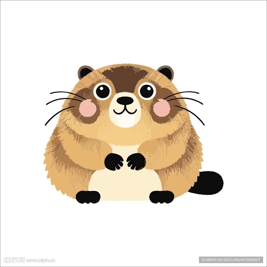 可爱卡通土拨鼠形象