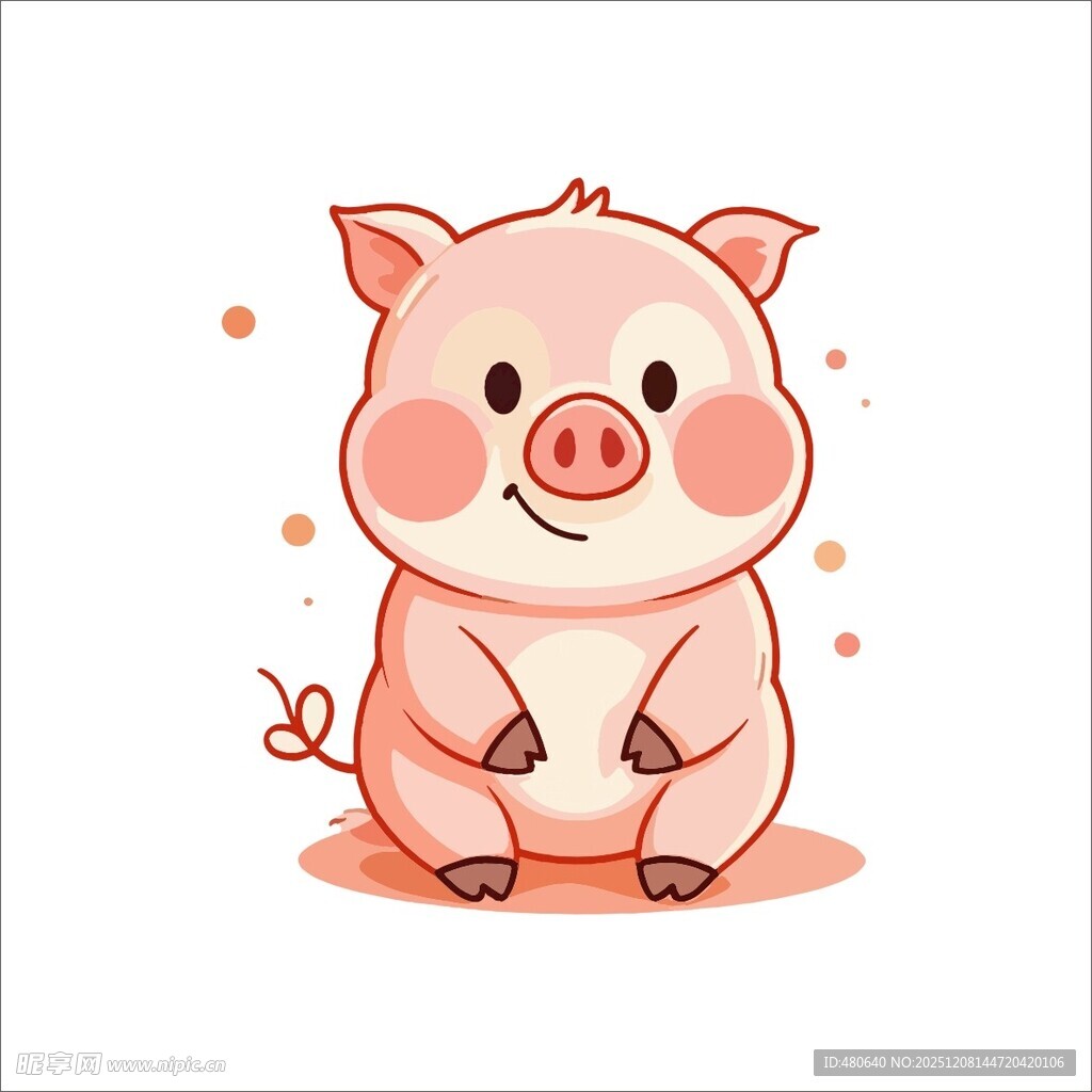 可爱小猪插画