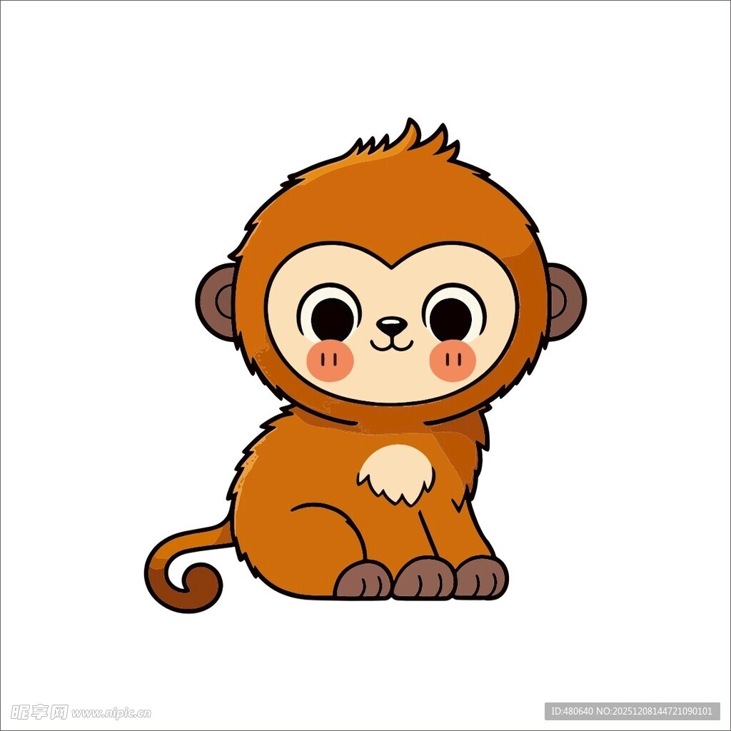 可爱小猴子卡通形象