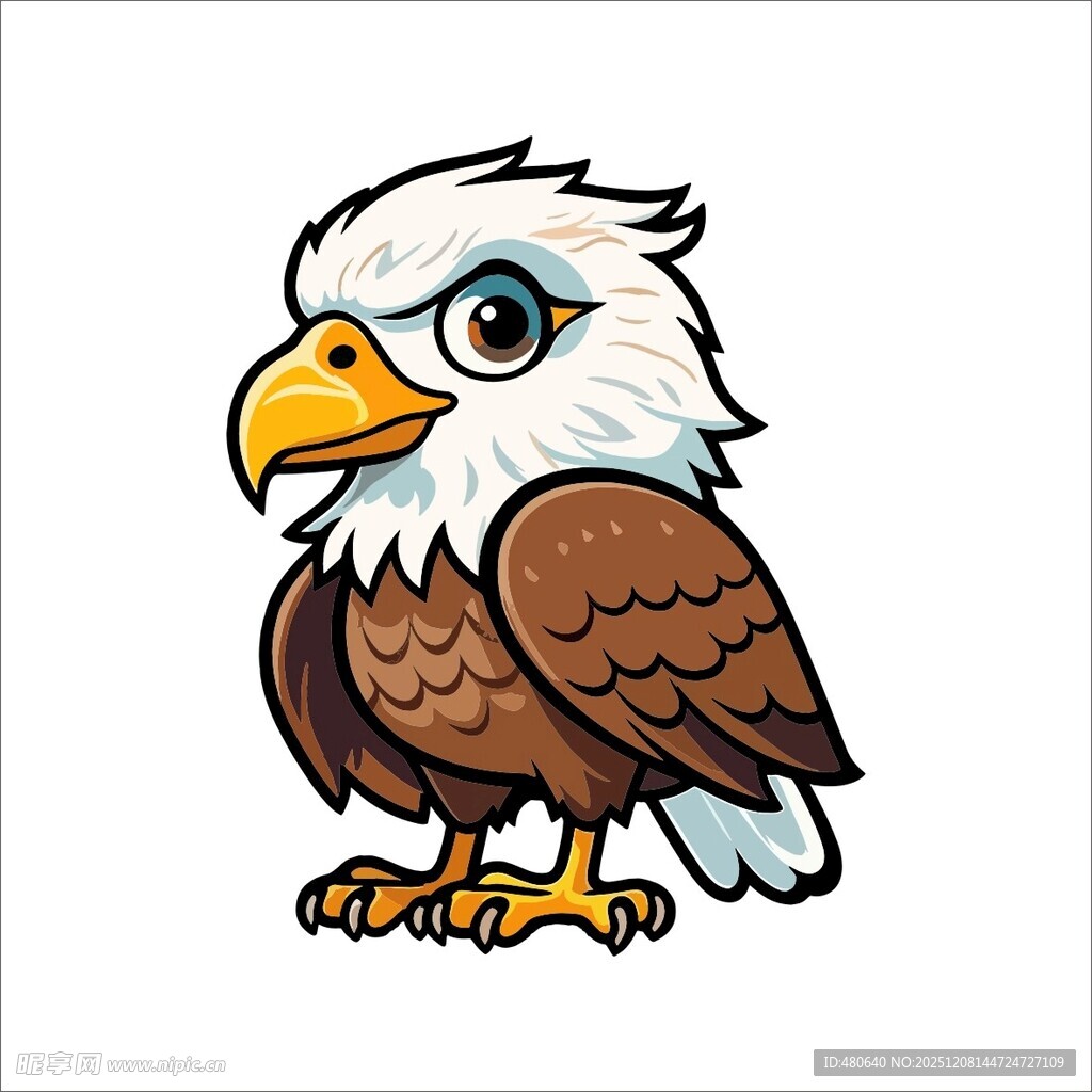 卡通白头鹰形象