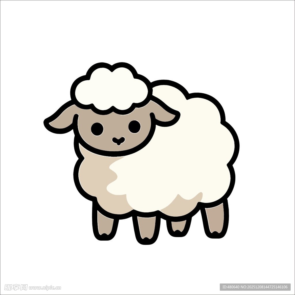可爱卡通绵羊形象