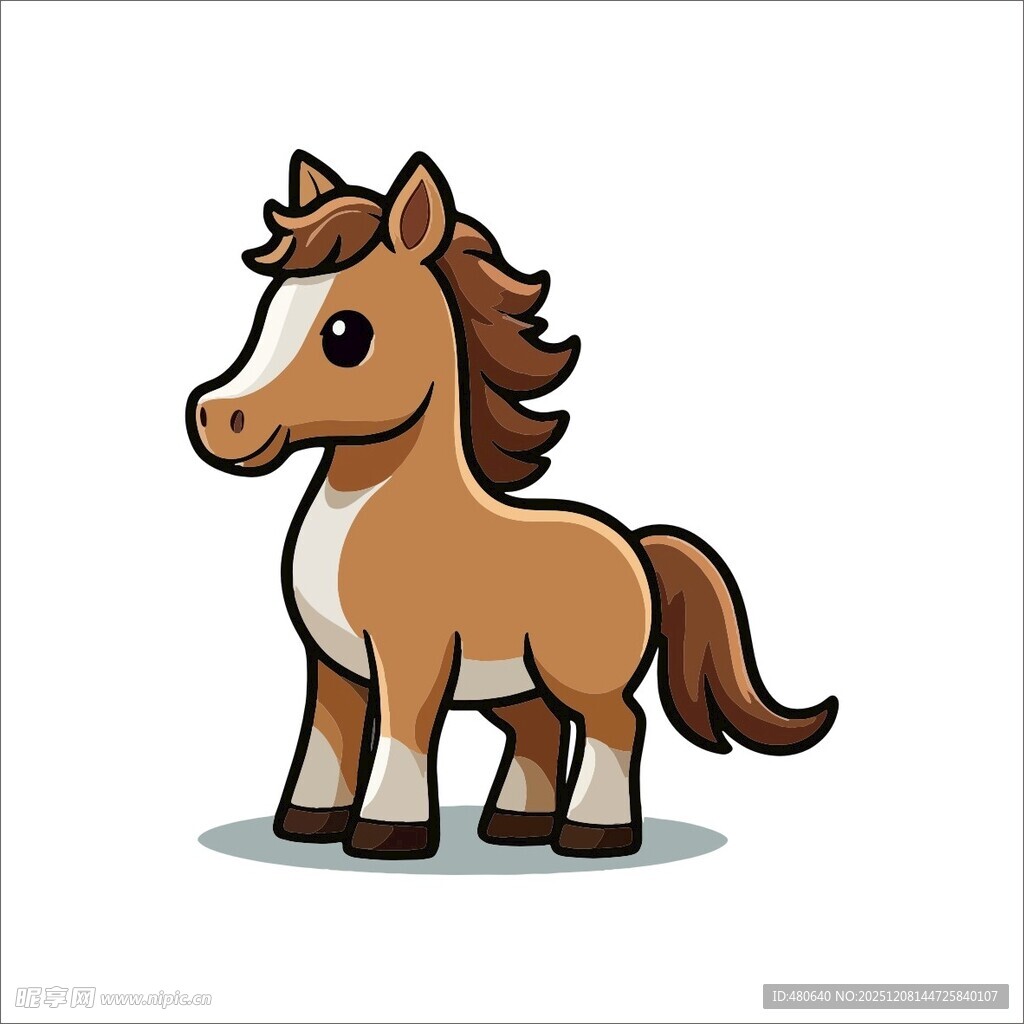 可爱卡通小马形象