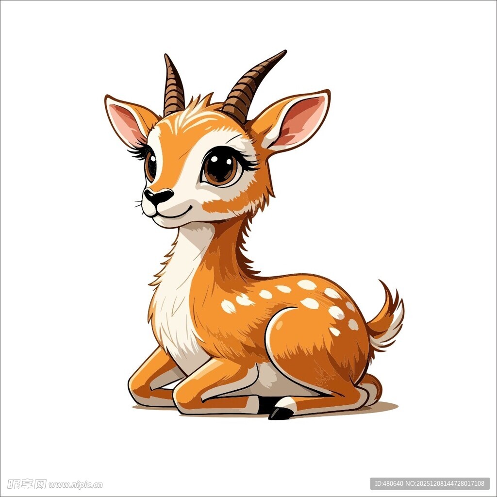 可爱小鹿卡通形象