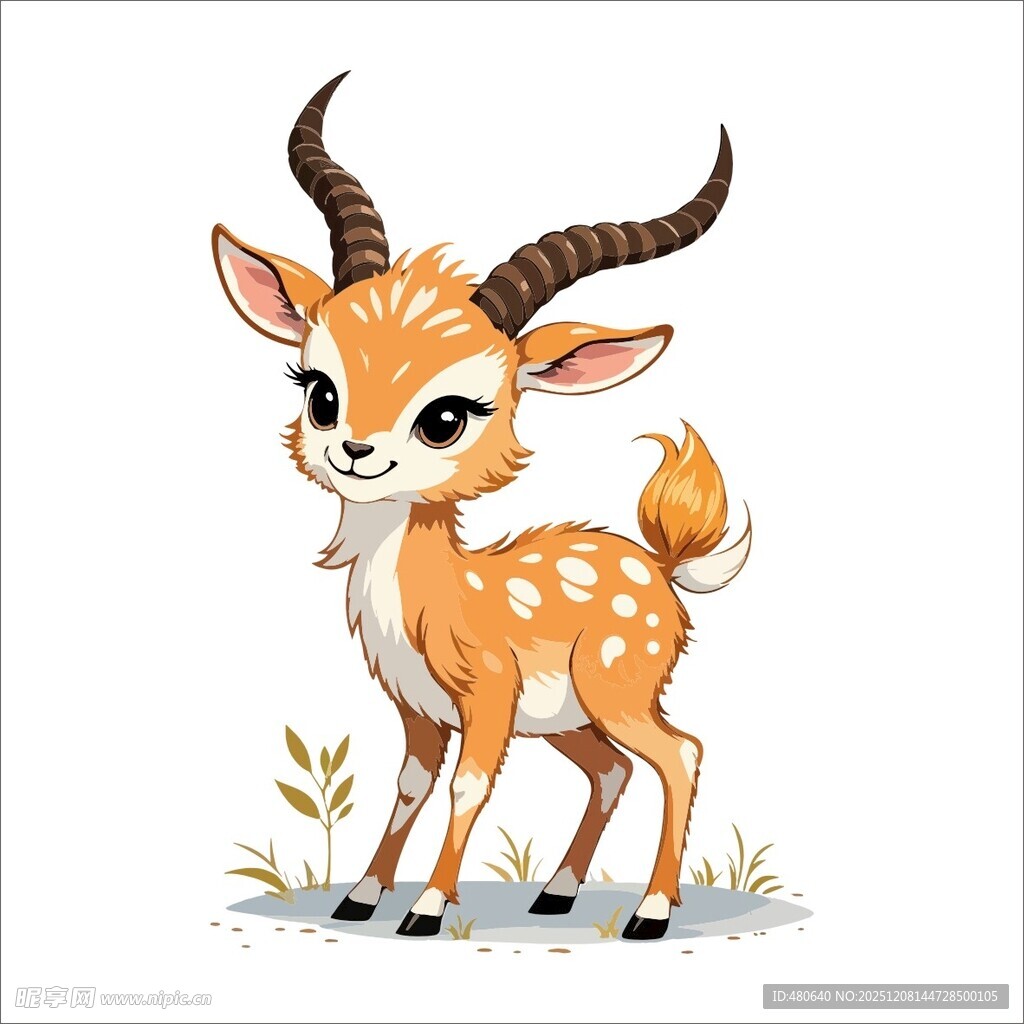 可爱小鹿插画
