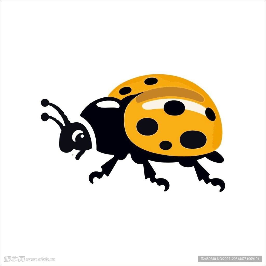 可爱瓢虫插画