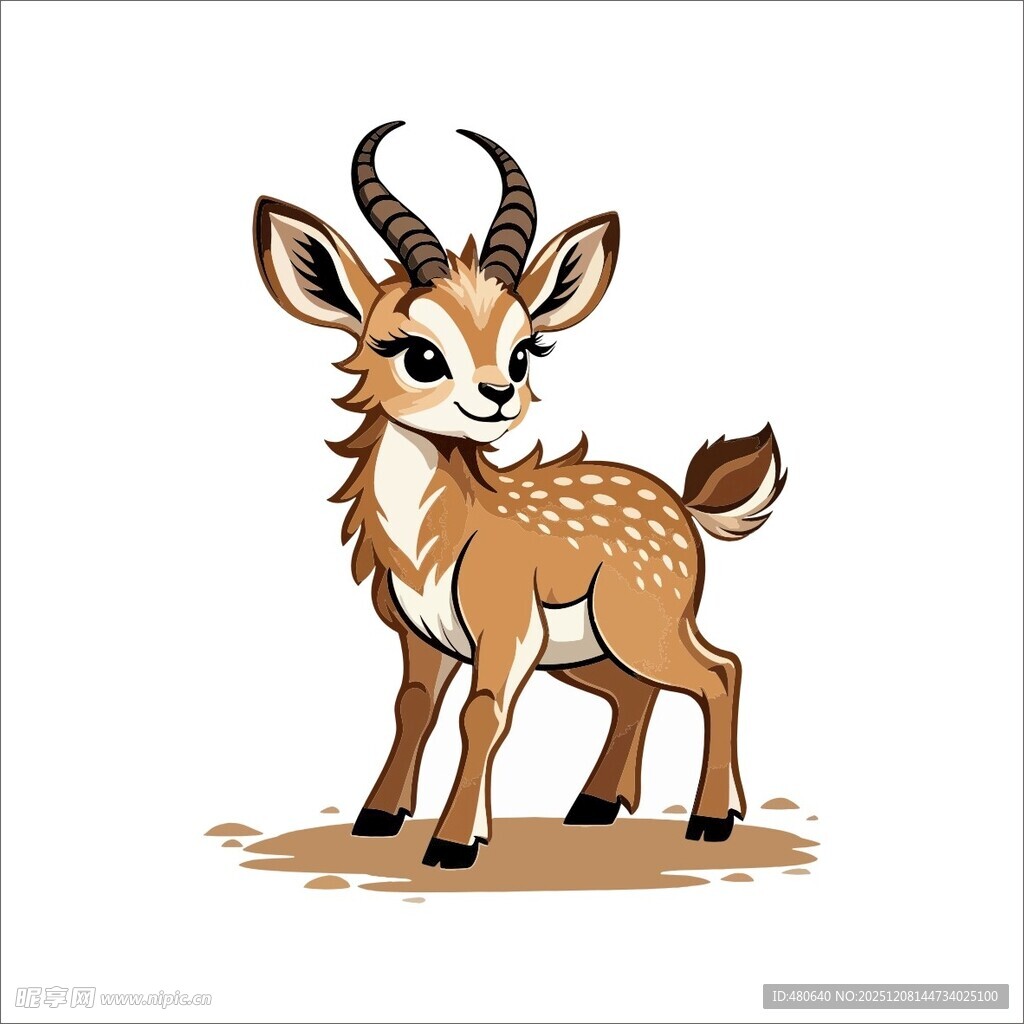 可爱小鹿卡通形象