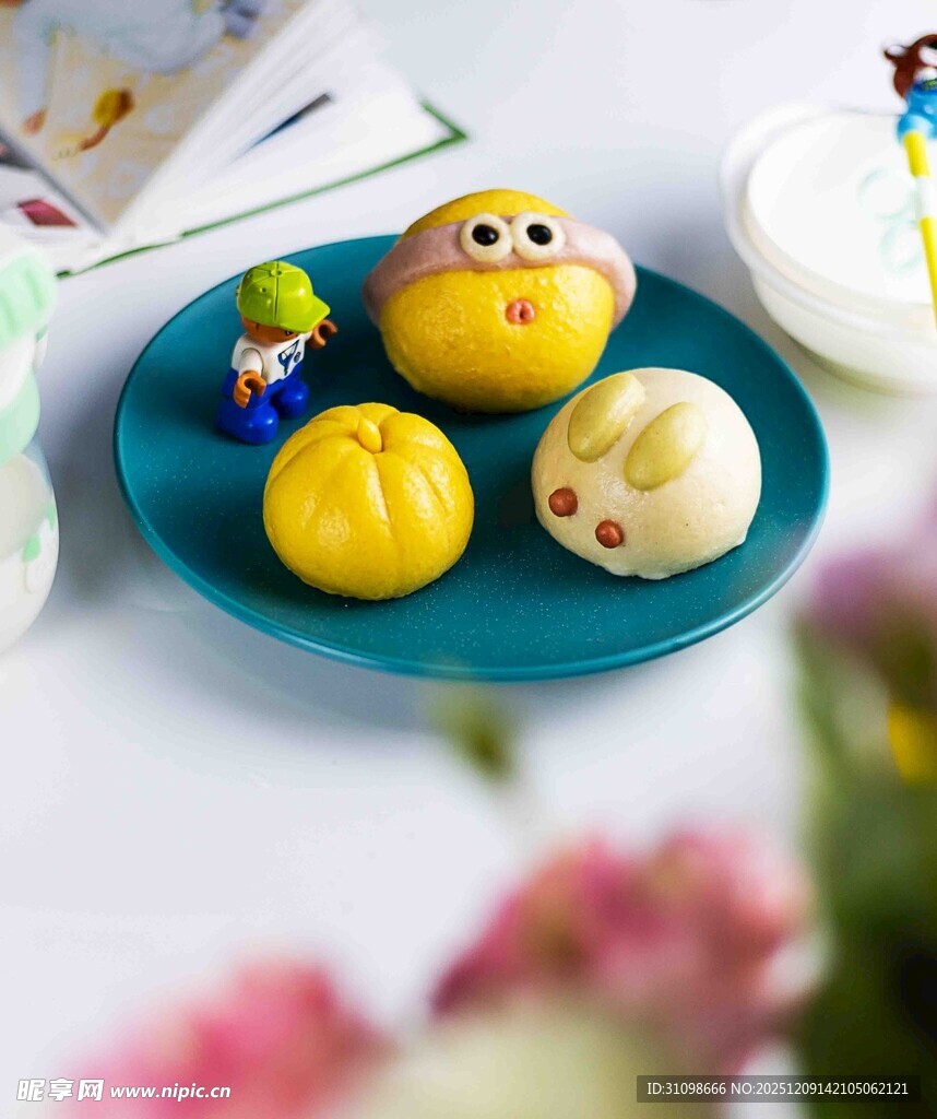 可爱卡通造型的美味点心