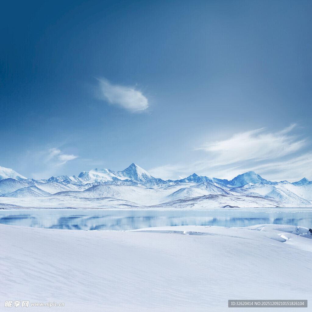 壮丽雪山雪景风光