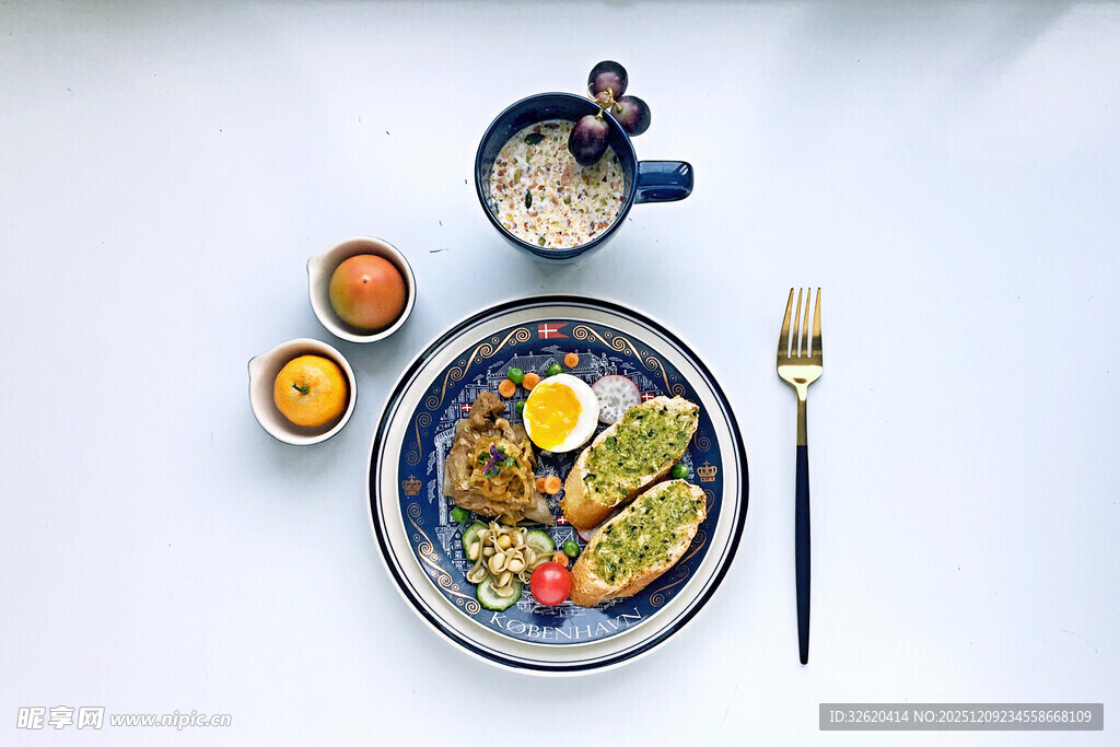 美味早餐摆盘