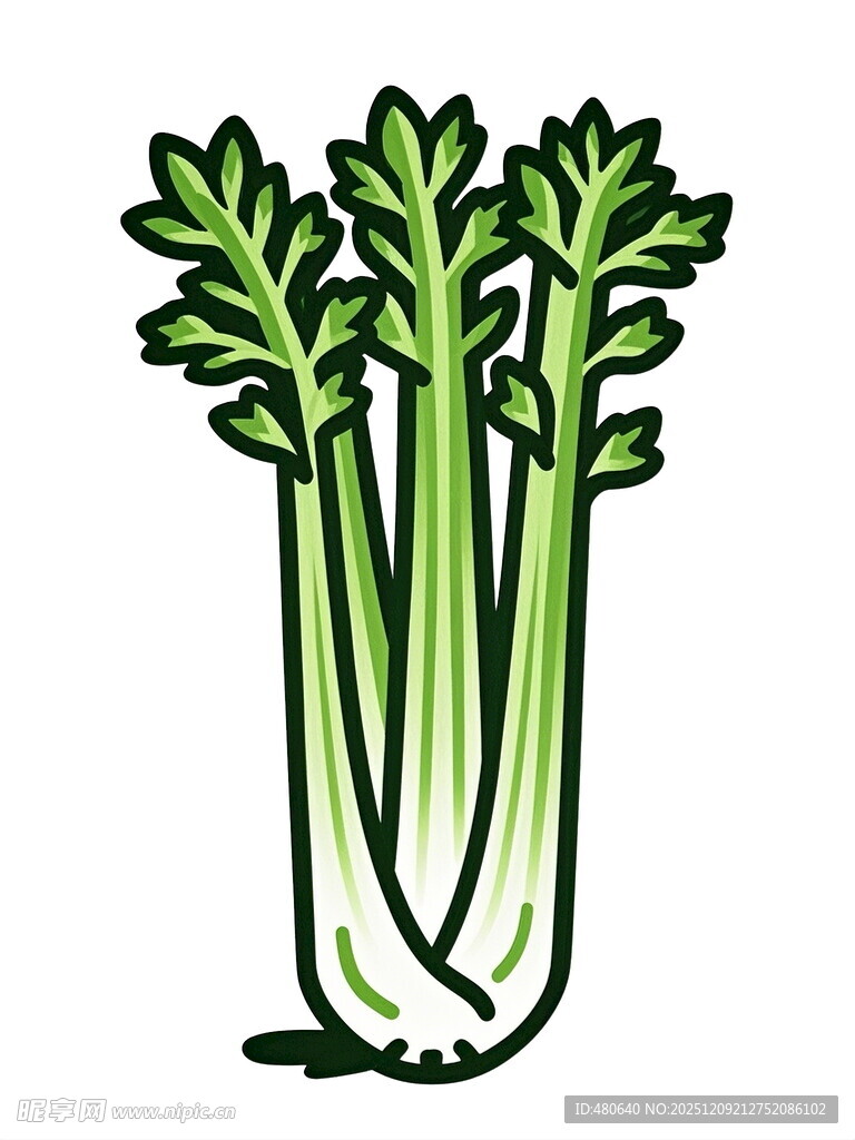 卡通芹菜插画