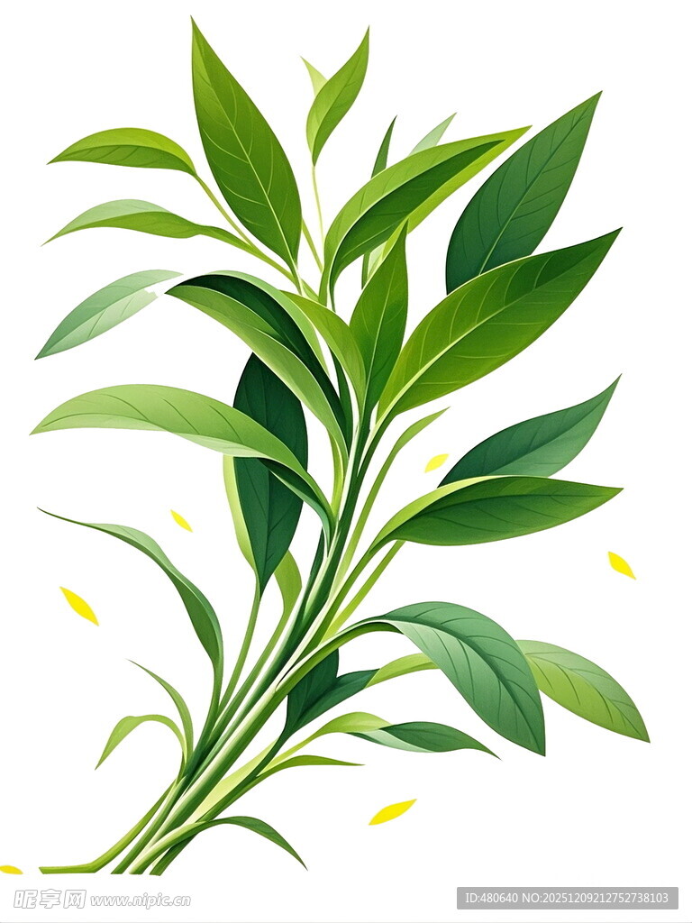 翠绿枝叶清新自然植物