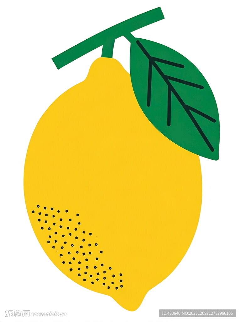 黄色柠檬插画