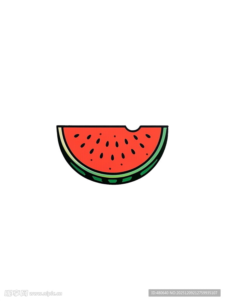 卡通西瓜切片图案
