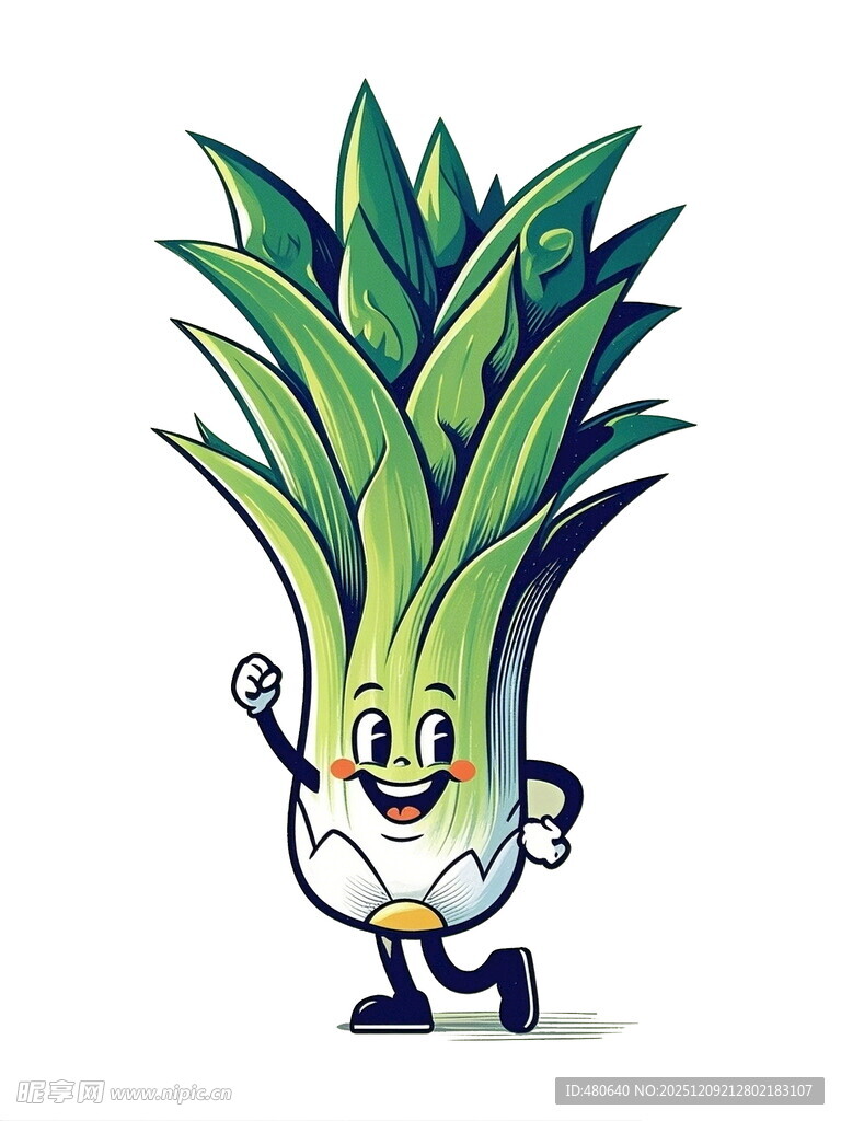 可爱大葱卡通形象