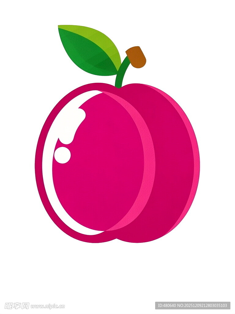 可爱粉色李子图标