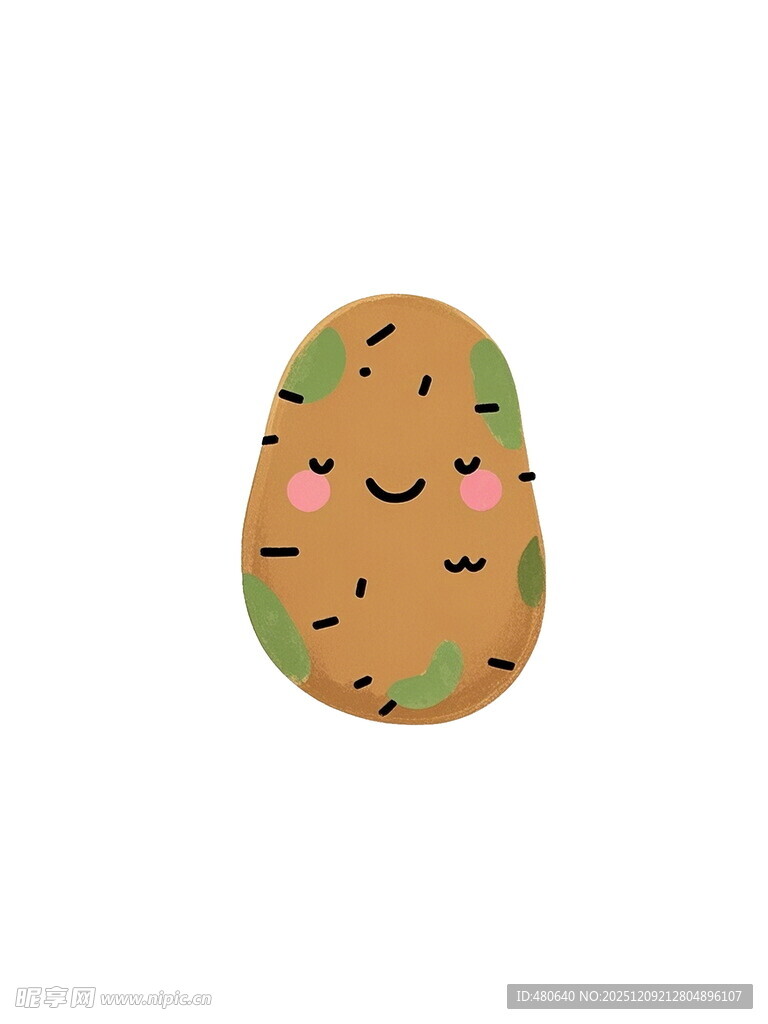 可爱卡通土豆形象插画