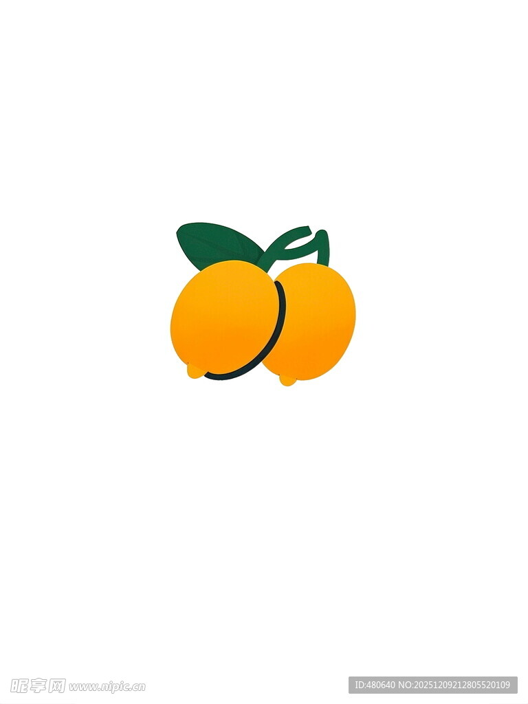 两个橙子图标设计