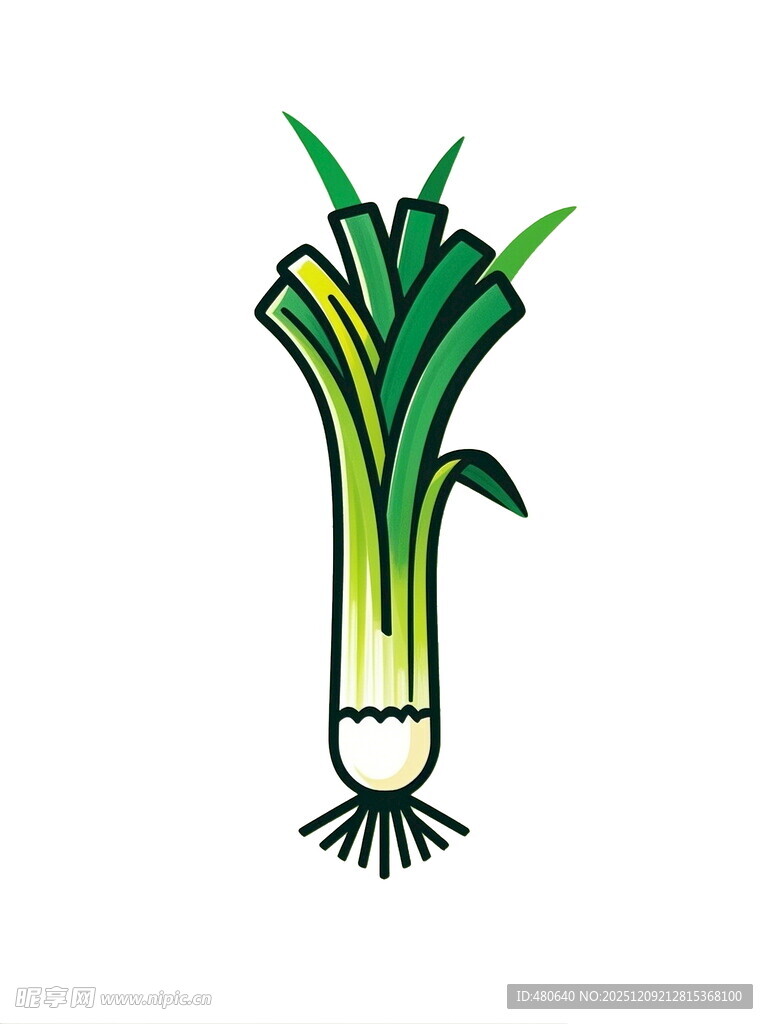 卡通大葱插画