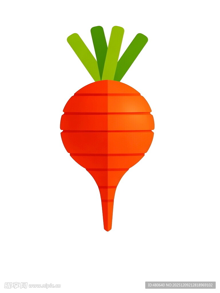 卡通胡萝卜图标