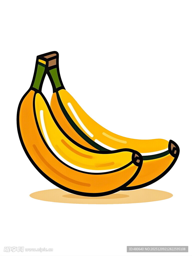 三根卡通香蕉插画