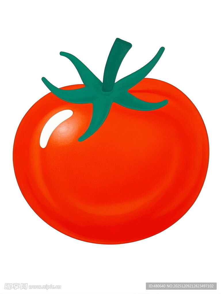 卡通红番茄