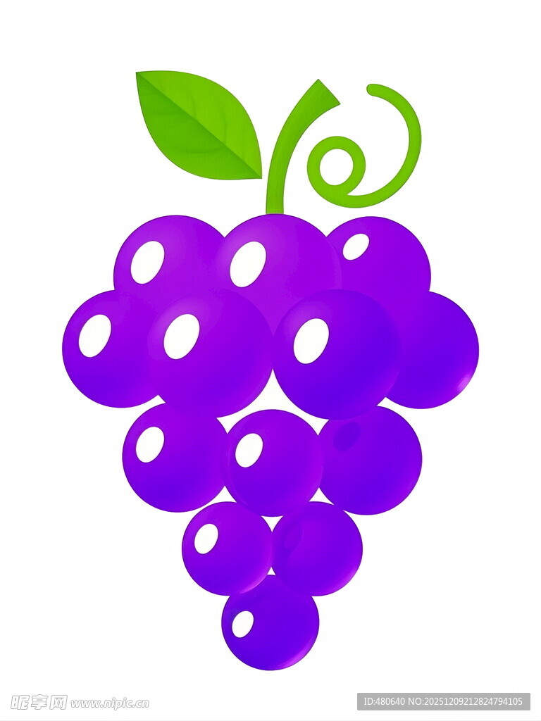 紫色葡萄卡通形象