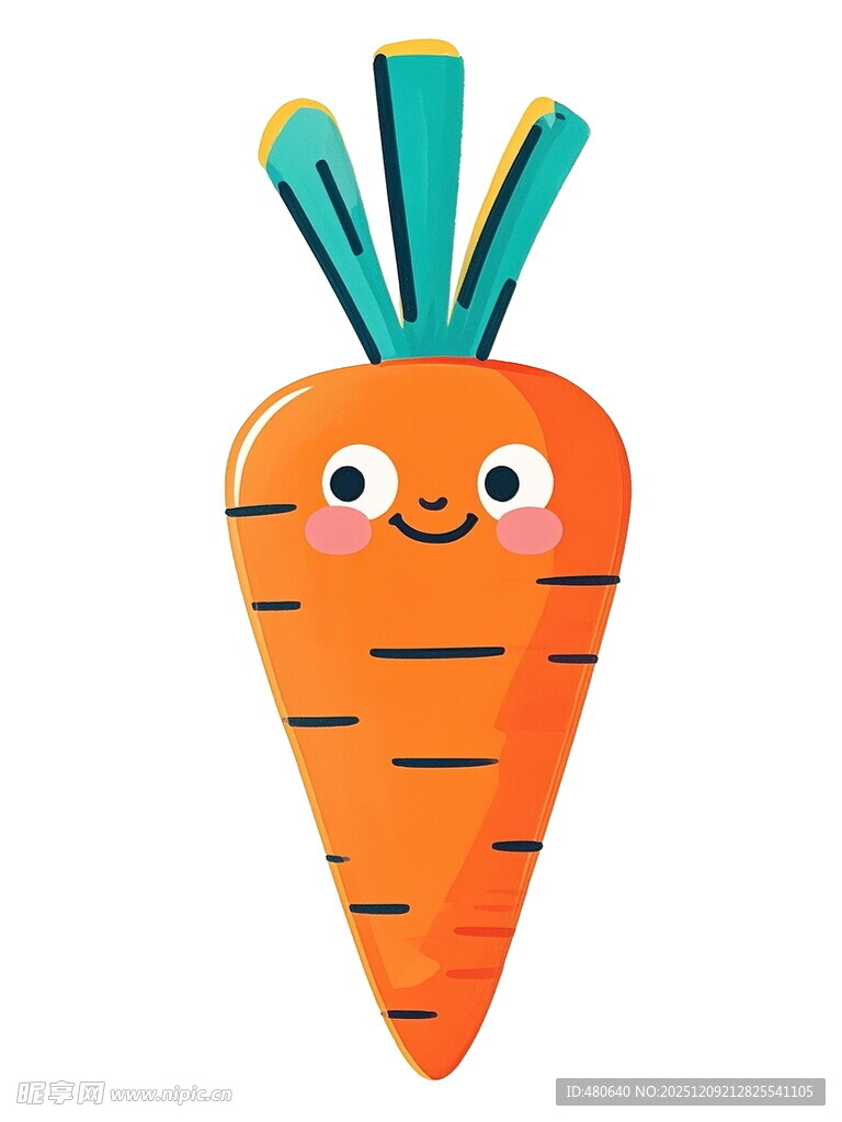 可爱卡通胡萝卜形象