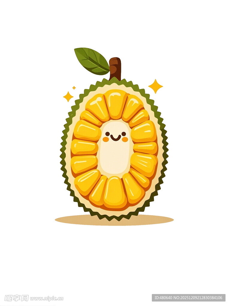 可爱卡通菠萝插画形象