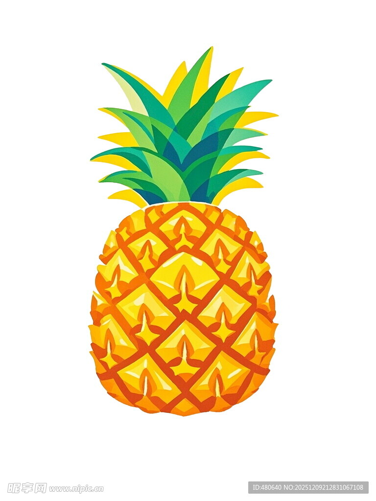 可爱卡通菠萝插画