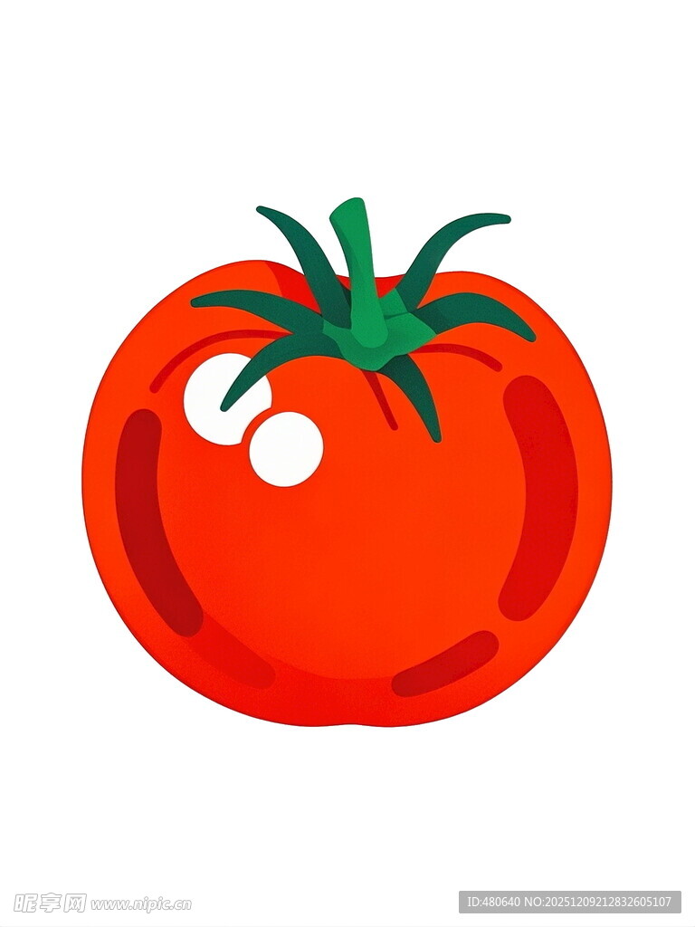卡通红番茄