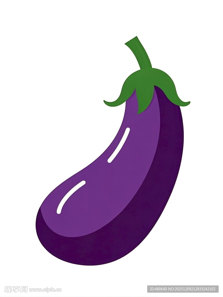 紫色卡通茄子形象