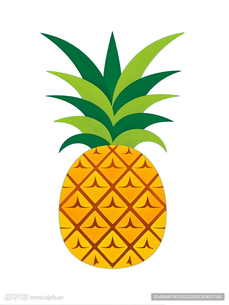 可爱卡通菠萝插画