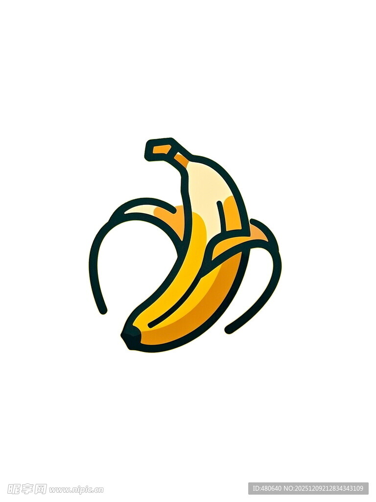 剥开的香蕉图标