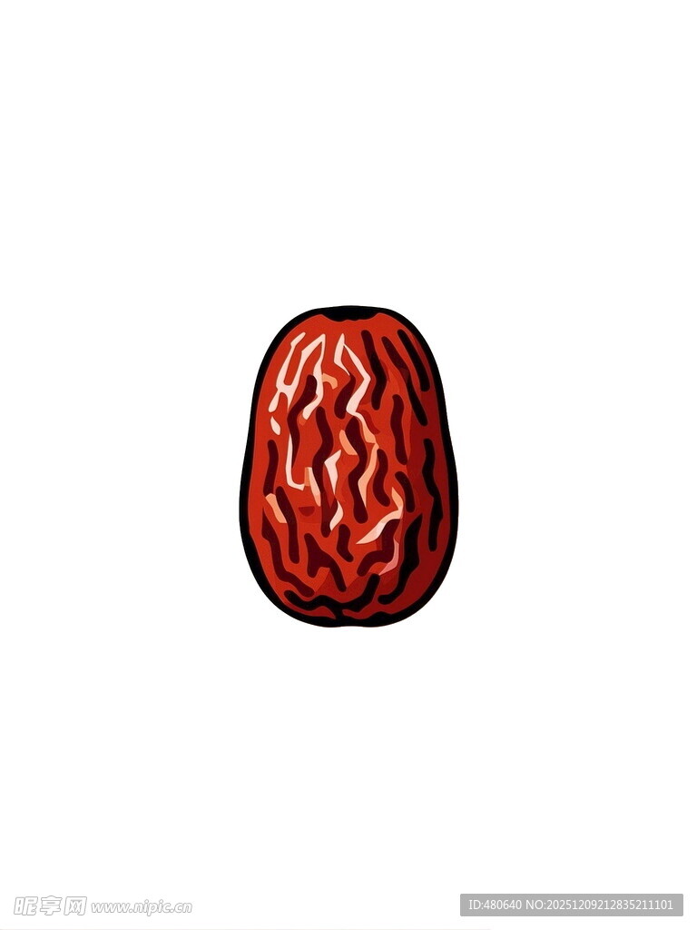 一颗饱满的红枣