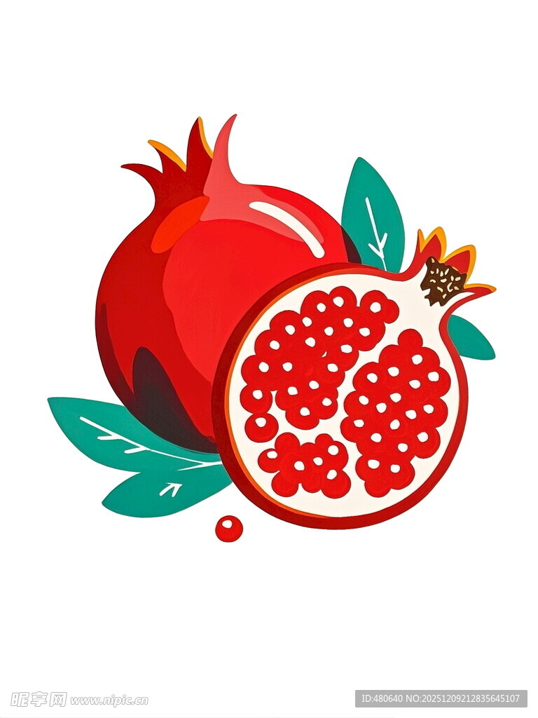 手绘巴旦木坚果插画