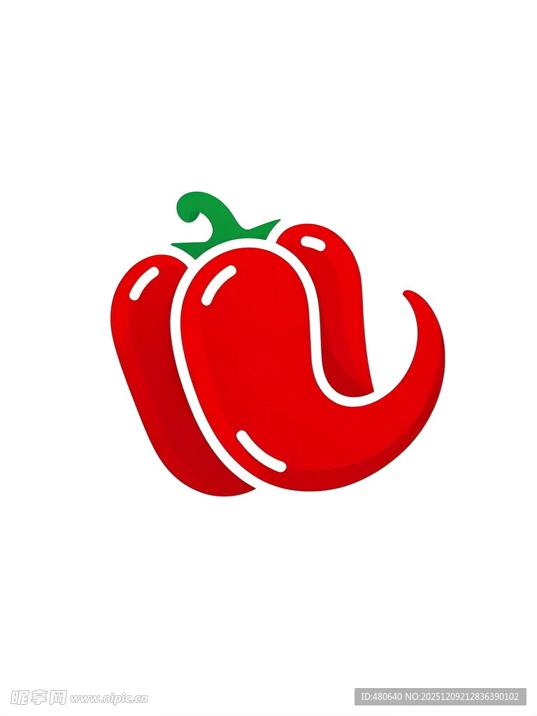 红甜椒图标设计