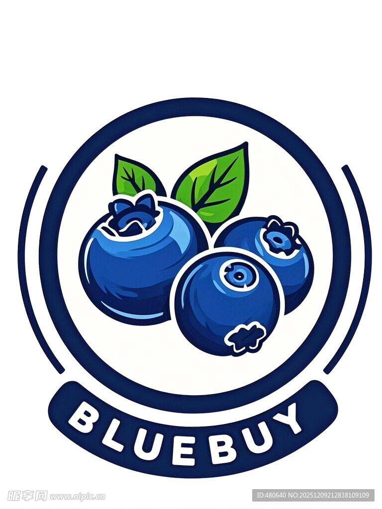蓝莓标志设计