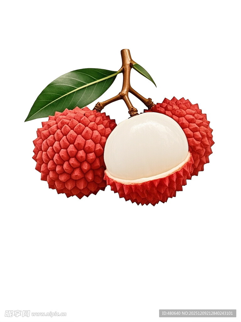 新鲜荔枝果肉饱满诱人