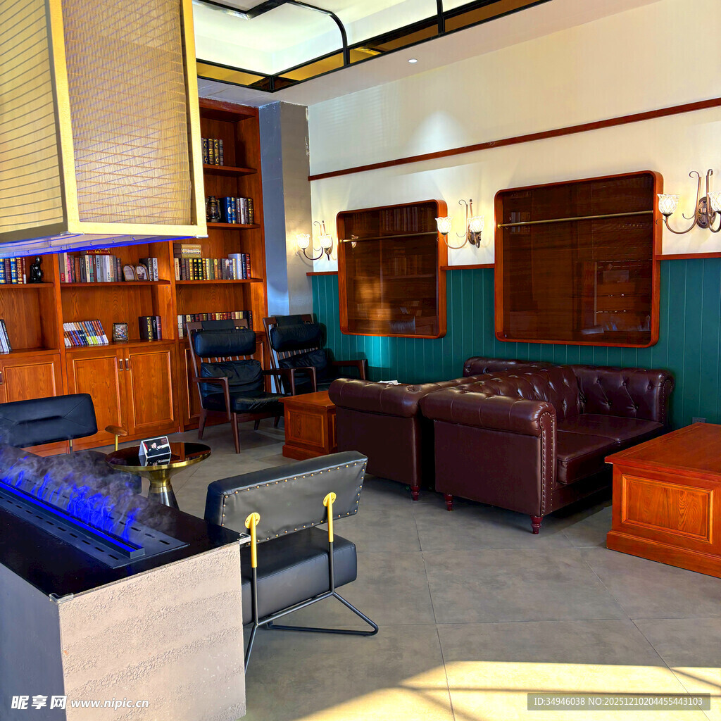 复古风格书房室内场景