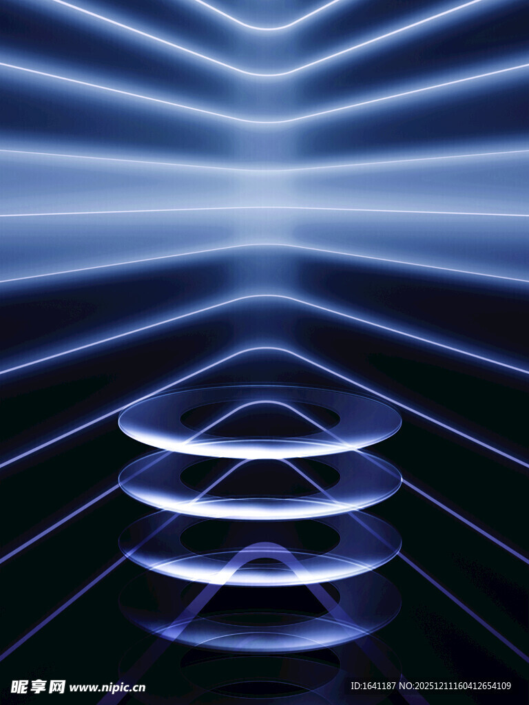 科技感螺旋结构光影画面