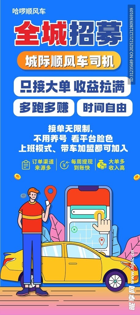 全城招募货车司机海报