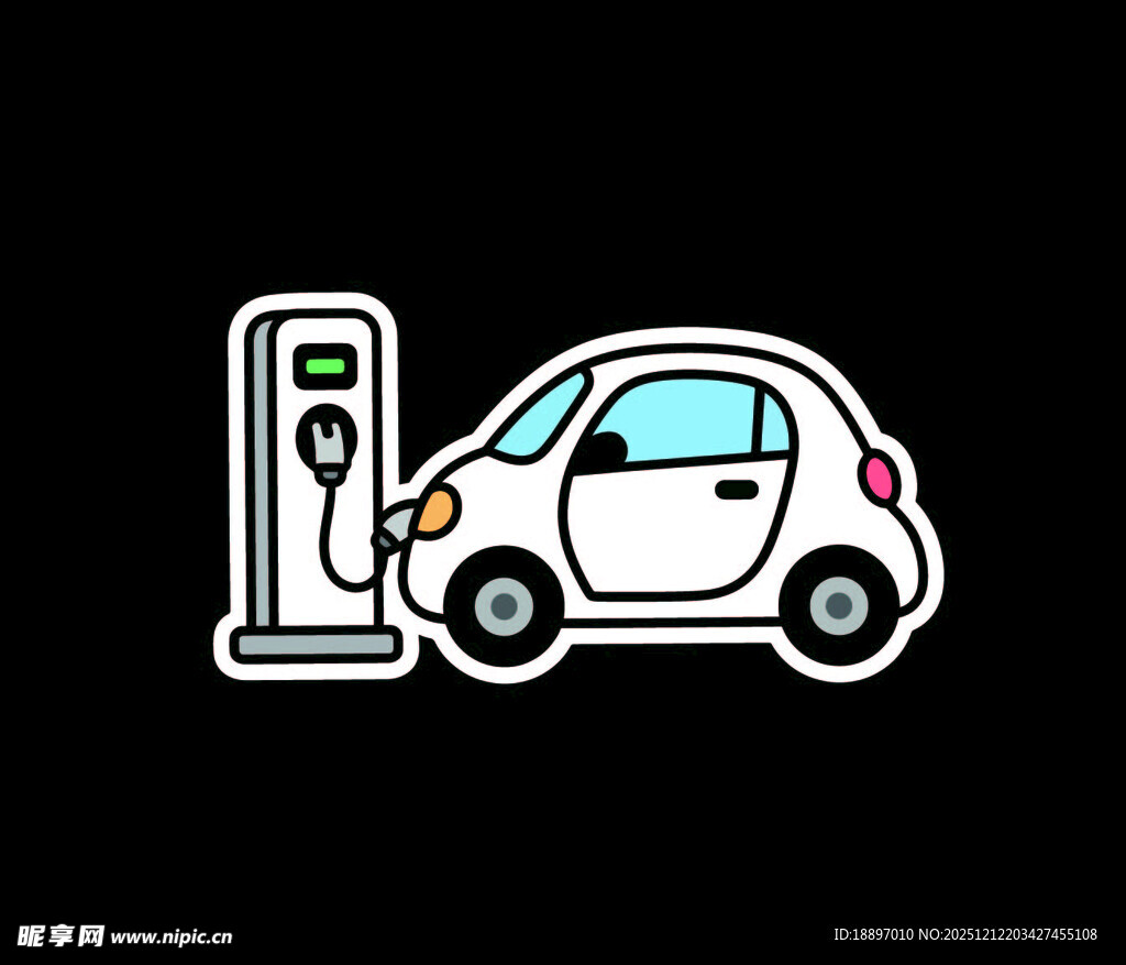 电动汽车充电图标