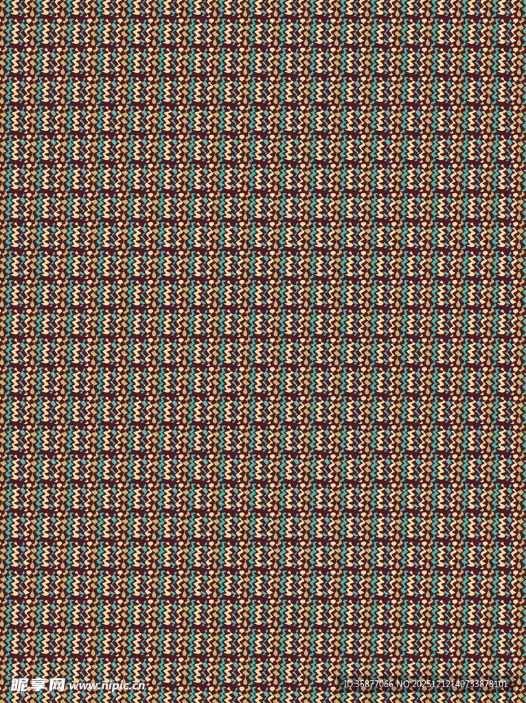 复古波浪纹几何图案纹理背景