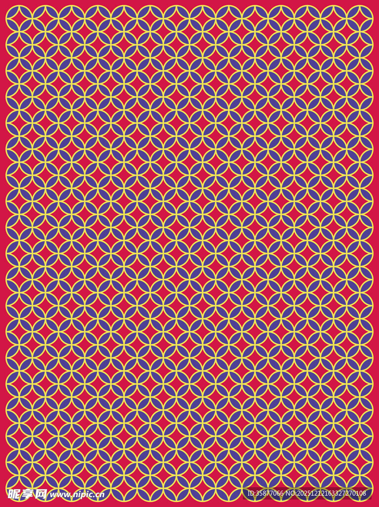 新年多福多彩几何图案装饰布料